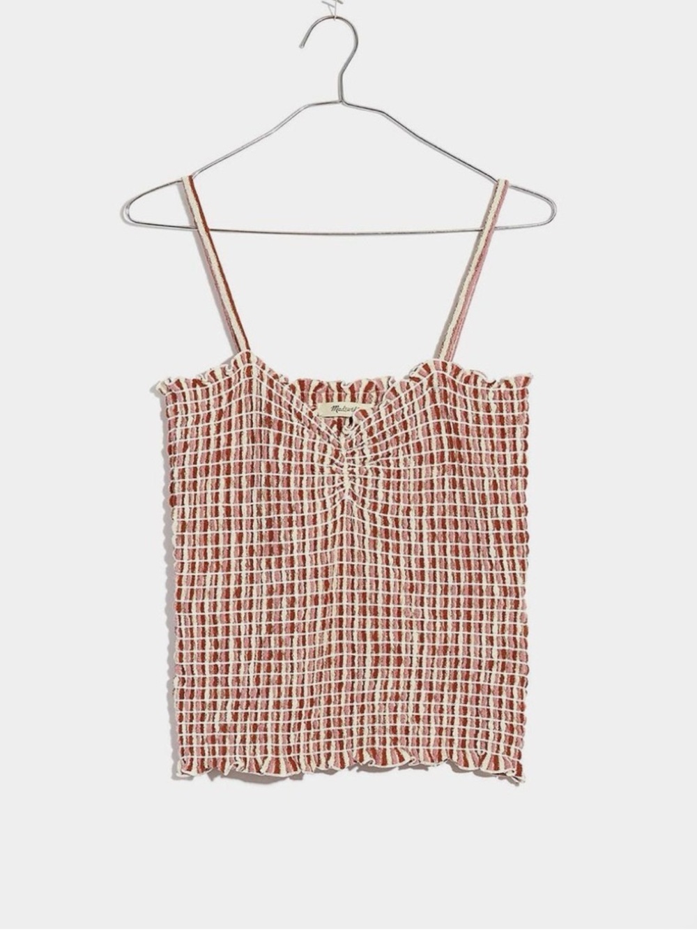 Madewell Jacquard Smocked Tank Top
